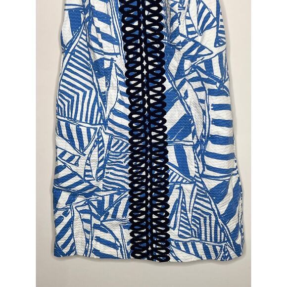 Lilly Pulitzer Annabelle Nautical Bay Blue Shift Dress Women's Size 0 - Picture 5 of 11